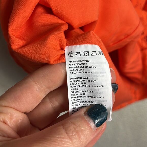 Bardot Dress Womens XL Orange Lace One Shoulder - Picture 9 of 9